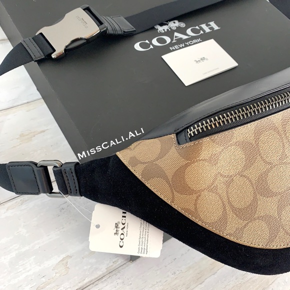 ⚡️COACH Men’s Warren Signature Leather Belt Bag - Picture 4 of 13